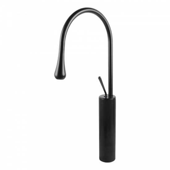 Solid Brass Matte Black 360° Swivel Spout Tall Basin Mixer Tap